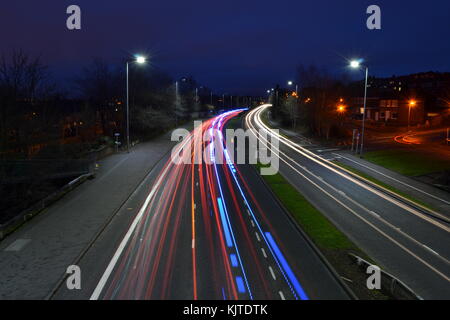 Sentieri per il traffico su Castlereagh Foto Stock