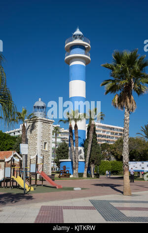 Spagna, Andalusia Costa del Sol, Torre del Mar, fari Foto Stock