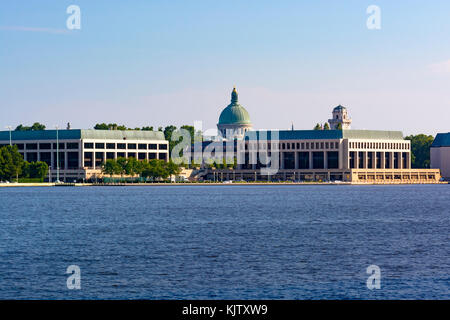 Accademia Navale degli Stati Uniti, sul fiume Severn, Annapols, Maryland, Stati Uniti d'America. Foto Stock