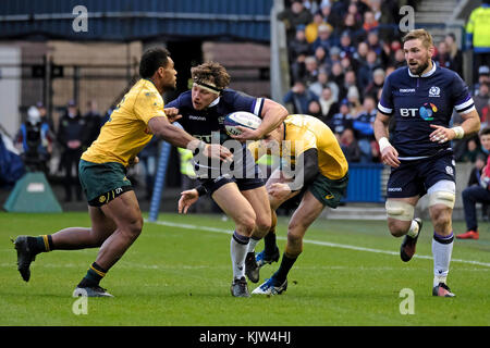 Edinburgh, bt Murrayfield Stadium, UK. 25 novembre, 2017. prove di autunno didascalia: Scozia australia host a bt Murrayfield Stadium nella terza e ultima della casa prove d'autunno. ( Credito: rob grigio/alamy live news Foto Stock