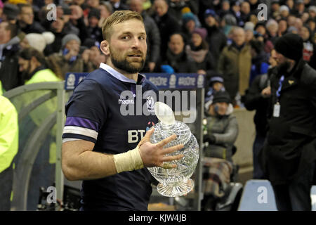 Edinburgh, bt Murrayfield Stadium, UK. 25 novembre, 2017. prove di autunno didascalia: Scozia australia host a bt Murrayfield Stadium nella terza e ultima della casa prove d'autunno. ( Credito: rob grigio/alamy live news Foto Stock