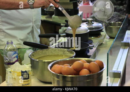 Ultimo giorno di ideal home show a Natale 2017, dotate di chef professionisti theo randall e rosemary shrager Foto Stock