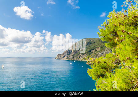 Il Mar Ligure off Santa Margherita Italia Foto Stock