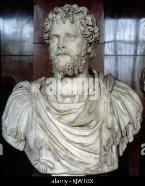 Settimio Severo. Xxi imperatore romano da 193-211. Severan dynasty. Busto. Il marmo. Primi anni del III secolo D.C. Il museo del Louvre. Parigi. La Francia. Foto Stock