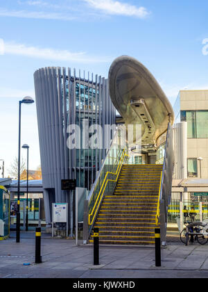 Stazione DLR Langdon Park - Londra, Inghilterra Foto Stock