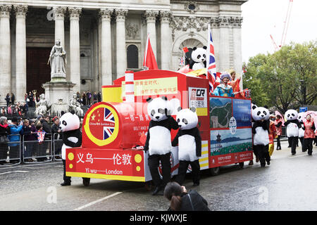 La Cina a Londra. Zhejiang UK Association (ZJUKA) presso il London Lord Mayor della manifestazione. Cina UK. Foto Stock