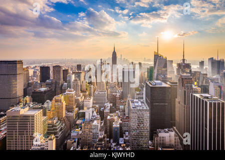 New york, new york, Stati Uniti d'America skyline. Foto Stock