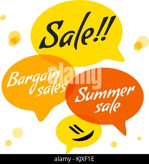 Illustrazione Vettoriale - disegnata a mano discorso bolla in design piatto. Illustrazione Vettoriale