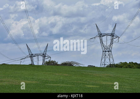 Australian Electricity Powerlines Foto Stock