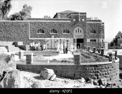 Tiberiade, Scots missione Hospital, esterno con nuovo giardino anteriore. 1940 1946. Matson Foto Stock