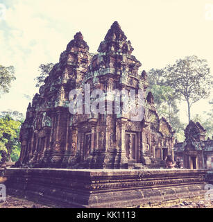 Antico tempio Koh Ker,Cambogia Foto Stock