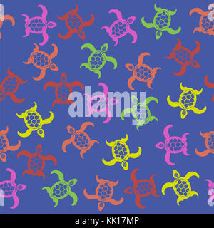 Le Tartarughe colorate icona modello senza giunture Foto Stock