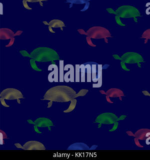 Le Tartarughe colorate icona modello senza giunture Foto Stock