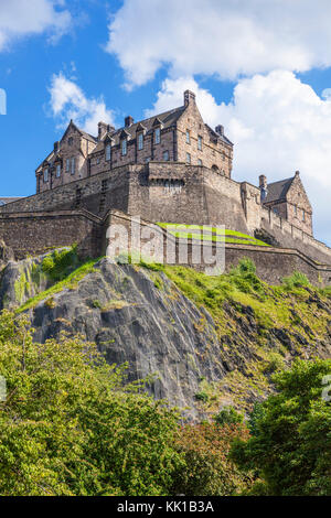 Il Castello di Edimburgo in Scozia castello di Edimburgo Castello scozzese di Edimburgo Città Vecchia Edimburgo Midlothian Scozia UK GB EU Europe Foto Stock