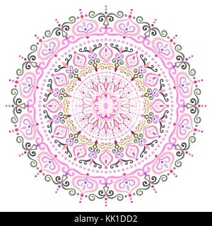 Intricato mandala fiore elemento di design Illustrazione Vettoriale