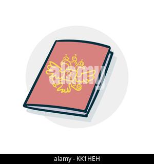 Passaporto russo icona Illustrazione Vettoriale