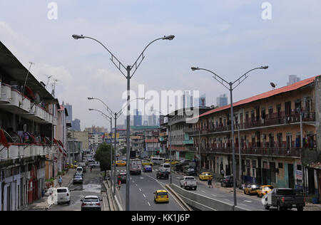 Strada vivente in Panama, Panama City, Giugno 2015 Foto Stock