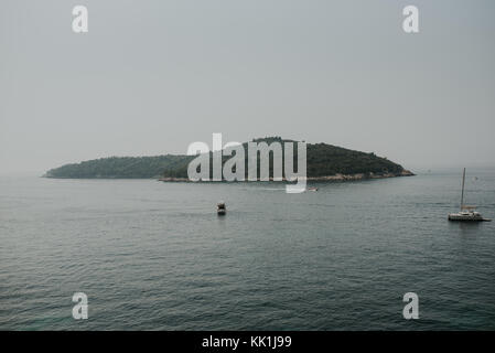 Isola di LOKRUM davanti a Dubrovnik, Croazia Foto Stock
