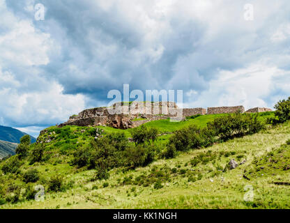 Puka Pukara rovine, regione di Cusco, Perù Foto Stock