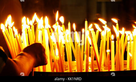 candele Burning Foto Stock