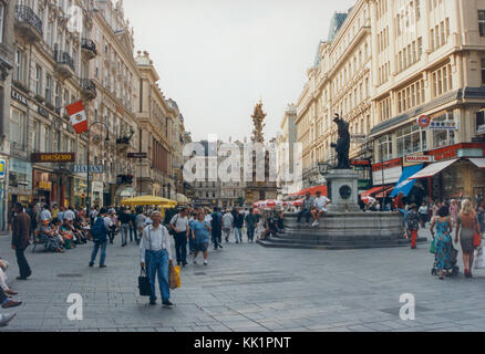 Vienna Austria la vita di strada nel centro città 2010 Foto Stock