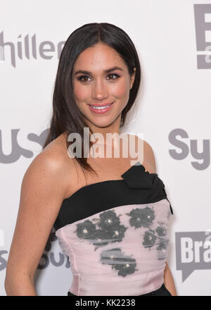 Meghan Markle assiste il 2015 Cavo NBCUniversal Upfront di intrattenimento al Javits Center di New York City di giovedì, 14 maggio 2015. Foto Stock