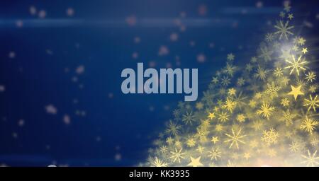 Composito Digitale del fiocco di neve con pattern di Natale Foto Stock