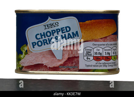 Possibile del Tesco Home Brand trito di carne di maiale e prosciutto Foto Stock