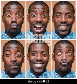 Ritratto di un felice afro-americano Foto Stock