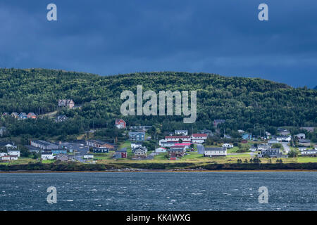 Il villaggio di Rocky Harbour, Parco Nazionale Gros Morne, Terranova, Canada. Foto Stock