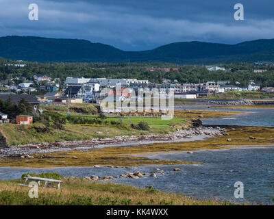 Il villaggio di Rocky Harbour, Parco Nazionale Gros Morne, Terranova, Canada. Foto Stock