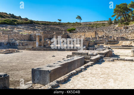 Antica città di kamiros, Rodi, Grecia Foto Stock