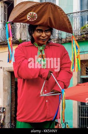 Sao joao festival decorazioni in pelourinho, città vecchia, Salvador, nello stato di Bahia, Brasile Foto Stock