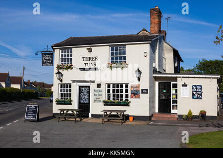 Il Three Tuns gratuitamente una casa e un Bed and Breakfast pub nel grazioso villaggio di Finchingfield, Essex, Regno Unito Foto Stock