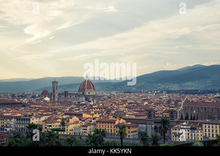 Firenze, ITALIA - 11 luglio 2017: Veduta della città di firenze in Italia, il 11 luglio 2017 a Firenze, Italia Foto Stock