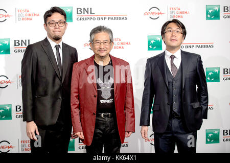 Photocall per 'mazinger z infinito" durante il XII roma film festival presso Auditorium parco della musica di roma, Italia. dotato di: ichinao nagai, yu kanemaru, go nagai dove: Roma, Lazio, Italia Quando: 28 ott 2017 credit: wenn.com Foto Stock