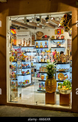 Negozio di souvenir a Cartagena de Indias, Colombia, Sud America Foto Stock