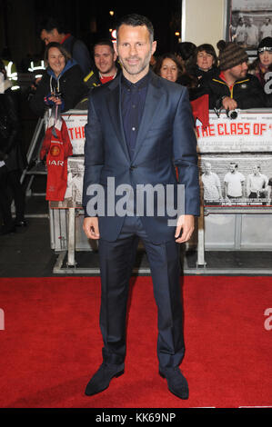 Ryan vedi figg. *** assiste la Premiere Mondiale della classe di 92 a l'Odeon West End di Londra. 1 dicembre 2013 © Paul Treadway Foto Stock