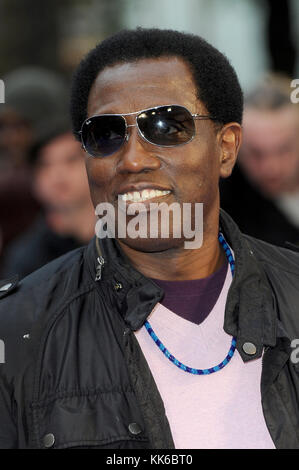 Attore americano Wesley Snipes assiste il Regno Unito Premiere di X-Men: giorni di Futuro Passato di Odeon Leicester Square a Londra. 12 maggio 2014 © Paul Treadway Foto Stock