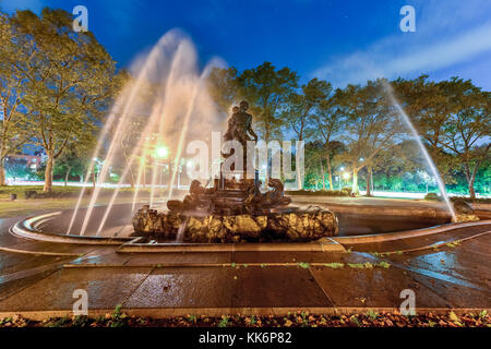 Bailey fontana è un palazzo del XIX secolo scultura all'aperto a New York City Grand Army Plaza, Brooklyn, New york, Stati Uniti. Foto Stock