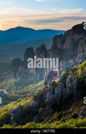 Meteora in Grecia settentrionale Foto Stock