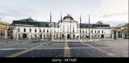 La Slovacchia presidente residence a Bratislava, Vista panoramica Foto Stock