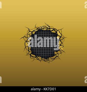 Rotto lo sfondo in metallo Illustrazione Vettoriale