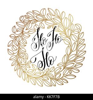 Ho ho ho - scritte a mano poster per vacanze inverno design Illustrazione Vettoriale