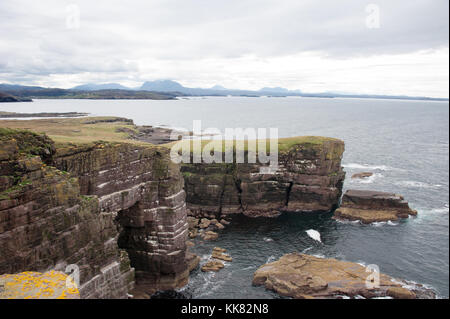 Handa Island, Scozia. Un'isola disabitata al largo della costa nord ovest della Scozia che è gestito dalla Scottish Wildlife Trust come una riserva di uccelli Foto Stock