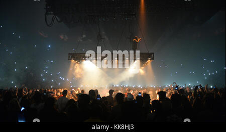 HOUSTON, Texas - 20 SETTEMBRE: Kanye West si esibisce al Toyota Center il 20 settembre 2016 a Houston, Texas. Persone: Kanye West T Foto Stock