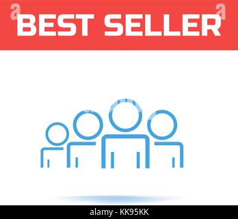 Membro della comunità concetto. Persone icona folla silhouette. Gruppo di utenti un concetto di rete. Team aziendale gruppo segno. Il personale unità pittogramma. Piatto vettore sociale simbolo. Il team di Business attività di lavoro. Illustrazione Vettoriale