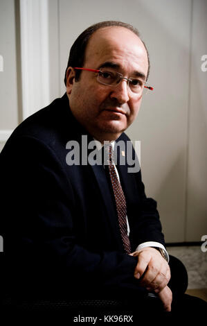 Miquel Iceta, uomo politico catalano, leader del PSC Partit Socialista de Catalunya, candidato alla carica di Presidente della Generalitat de Catalunya Foto Stock