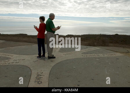 Los Flores View Point, El CAMINO Real, Oceanside, California USA. Foto Stock