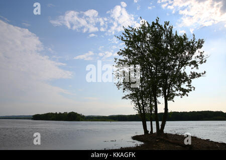 Iowa, Stati Uniti. 13 Giugno 2017. Guardando oltre il Mississippi dal Lee Fischer's Camp Nascondi-lontano sul fiume Mississippi, subito a sud di Guttenberg, Iowa. Credit: Quad-City Times/ZUMA Wire/Alamy Live News Foto Stock